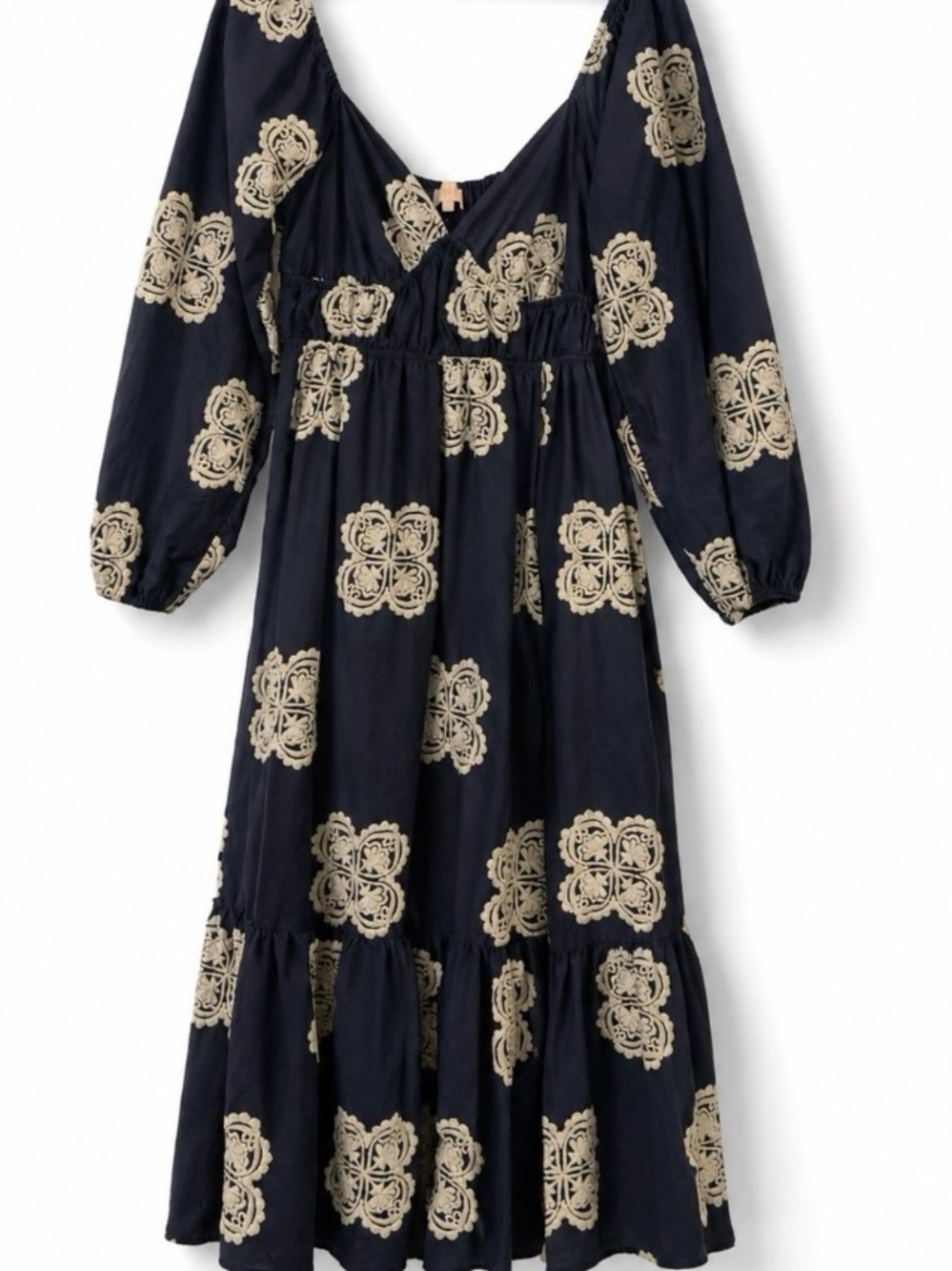 CIEBON  Serbite Medallion Embroidery Midi Dress S=6